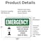 Signmission Safety Shower And Eye Wash Station With Symbol, 10 in W x Rectangle, Vinyl Decal OS-2PACK-EM-D-710-L-10418 - alternate 5